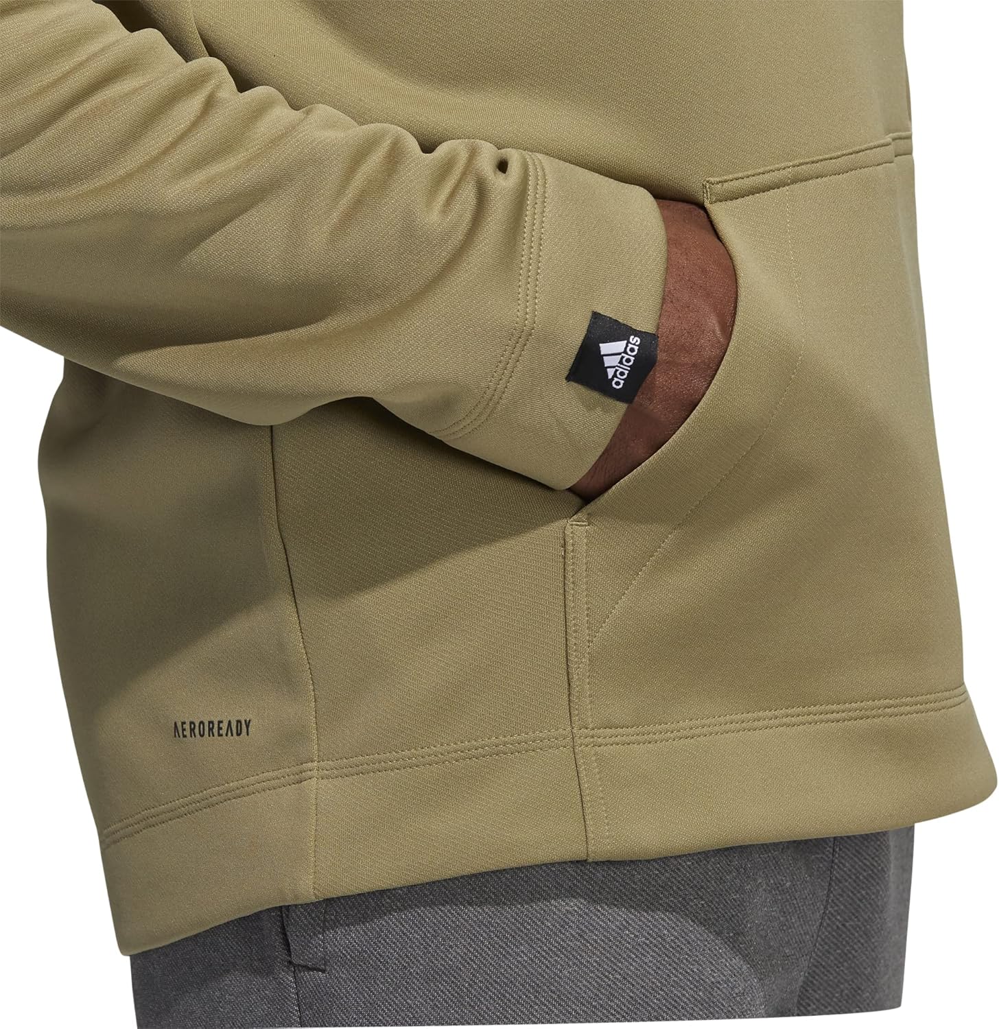 adidas Men's Game and Go Pullover Hoodie, Orbit Green/Orbit Green, Small - Image 2