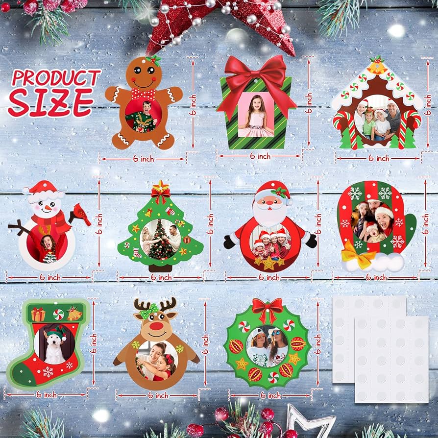 Amazon.co.jp: クリスマス写真フレームオーナメント クリスマスフォト