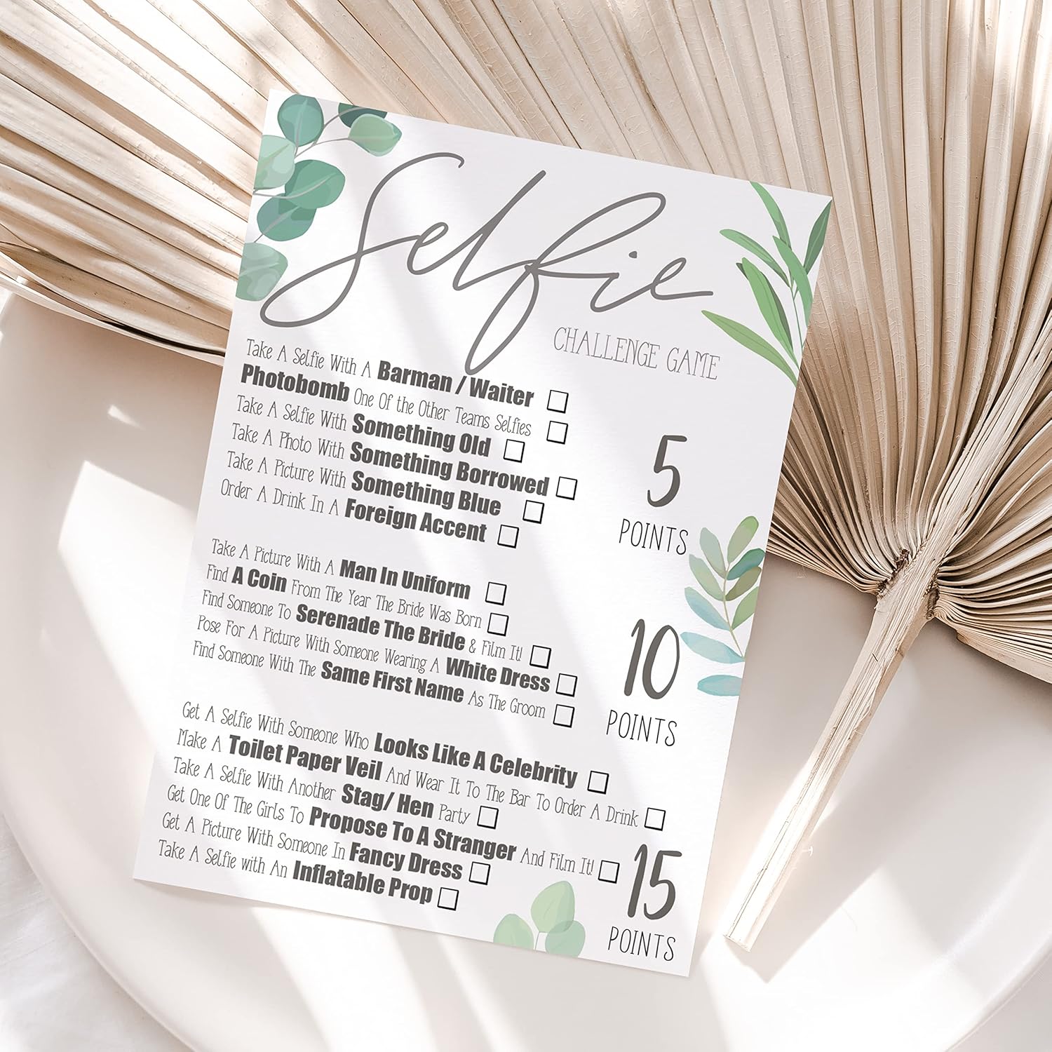 Hen Party Games, 7 in 1 Set, Botanical Design, Hen Do Games