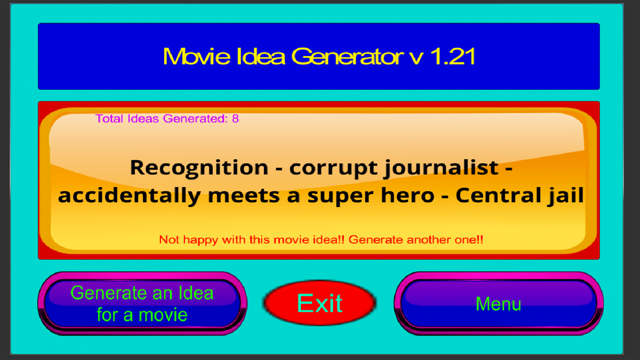 Movie Idea Generator App on Amazon Appstore