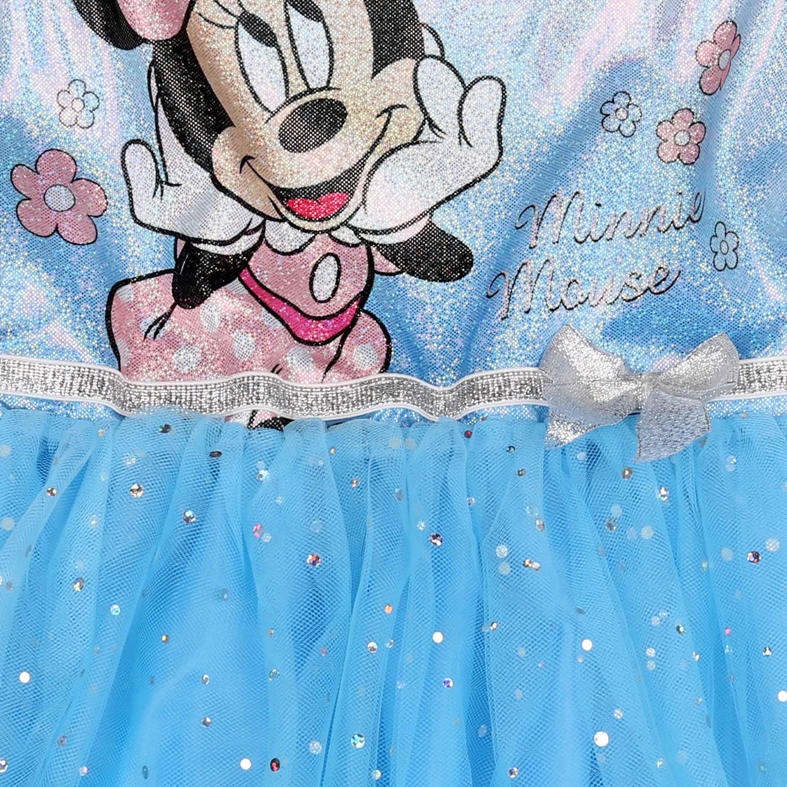 Frozen Anna Elsa Abito a Maniche Corte in Tulle Color Pesca, Abito da Bambina