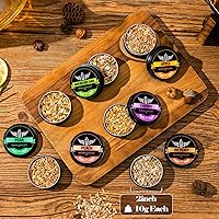 Vista 6 de Whiskey Smoker Wood Chips, 6 Flavors Apple Cherry Oak Pear Peach Hickory, Natural Chips for Cocktails, Old Fashioned, Bourbon, Drinks, Food,Bar