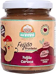 Da Vovó, Feijão Prontinho infantil, Linha +8, Orgânico, Sabor Feijão Carioca, 240ml