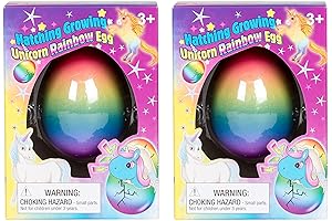 Hatching Rainbow Unicorn Egg Surprise 3D Growing Unicorn Toys for Kids Girls