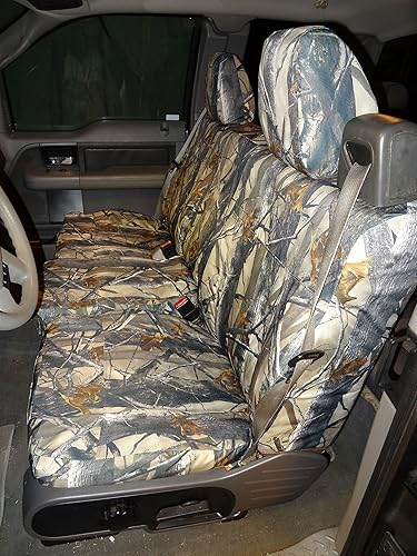 Miniatura 5 de Durafit Seat Covers Fundas de asiento impermeables para Ford F150 Xcab Front 402040 de Ford F150 Xcab 2004-2008. Elige tu camuflaje (Savannah)