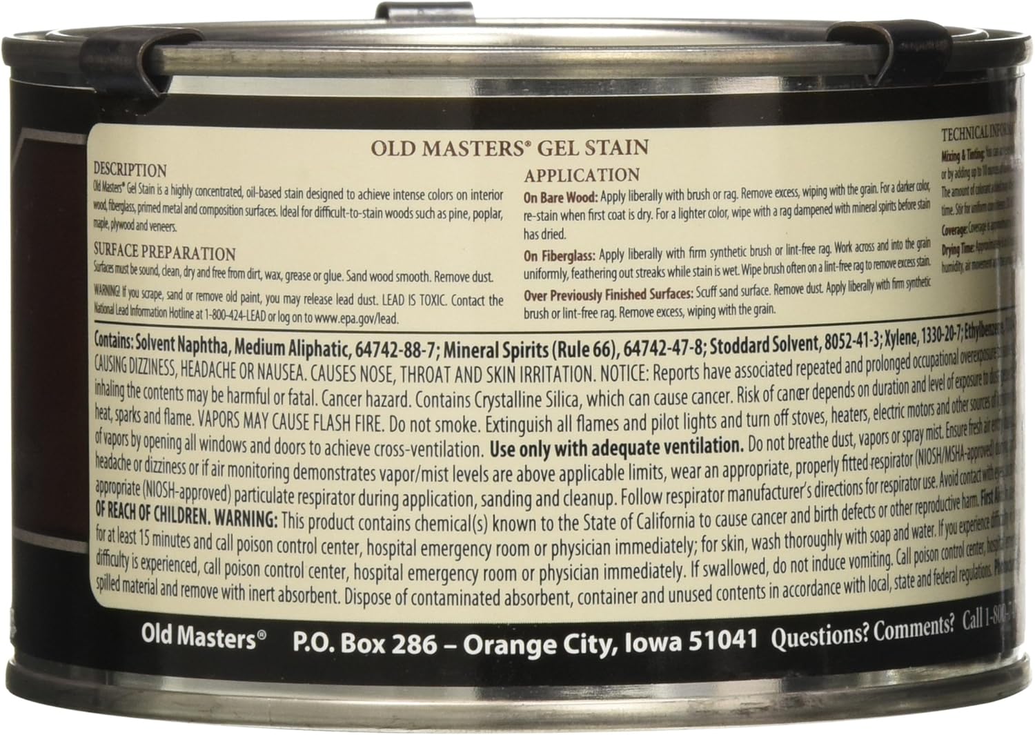 Old Masters 80208, 1 Pint, Golden Oak, 16 Fl Oz