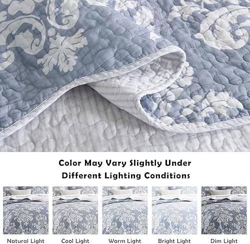 Vista 19 de Juego de edredón bohemio Queen, edredón 100% algodón, tamaño Queen, color beige, bohemio, estampado a rayas, ligero, reversible, para todas las Avena