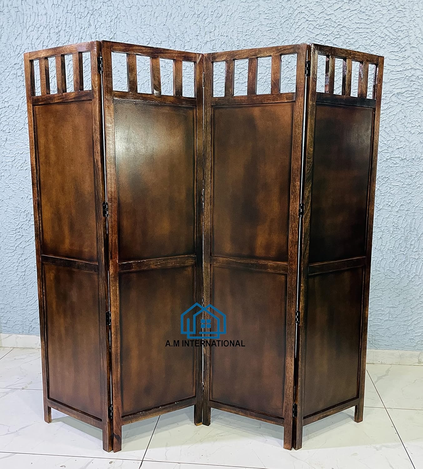 A.M INTERNATIONAL Wooden Handcrafted PARTITION Wooden Room Divider