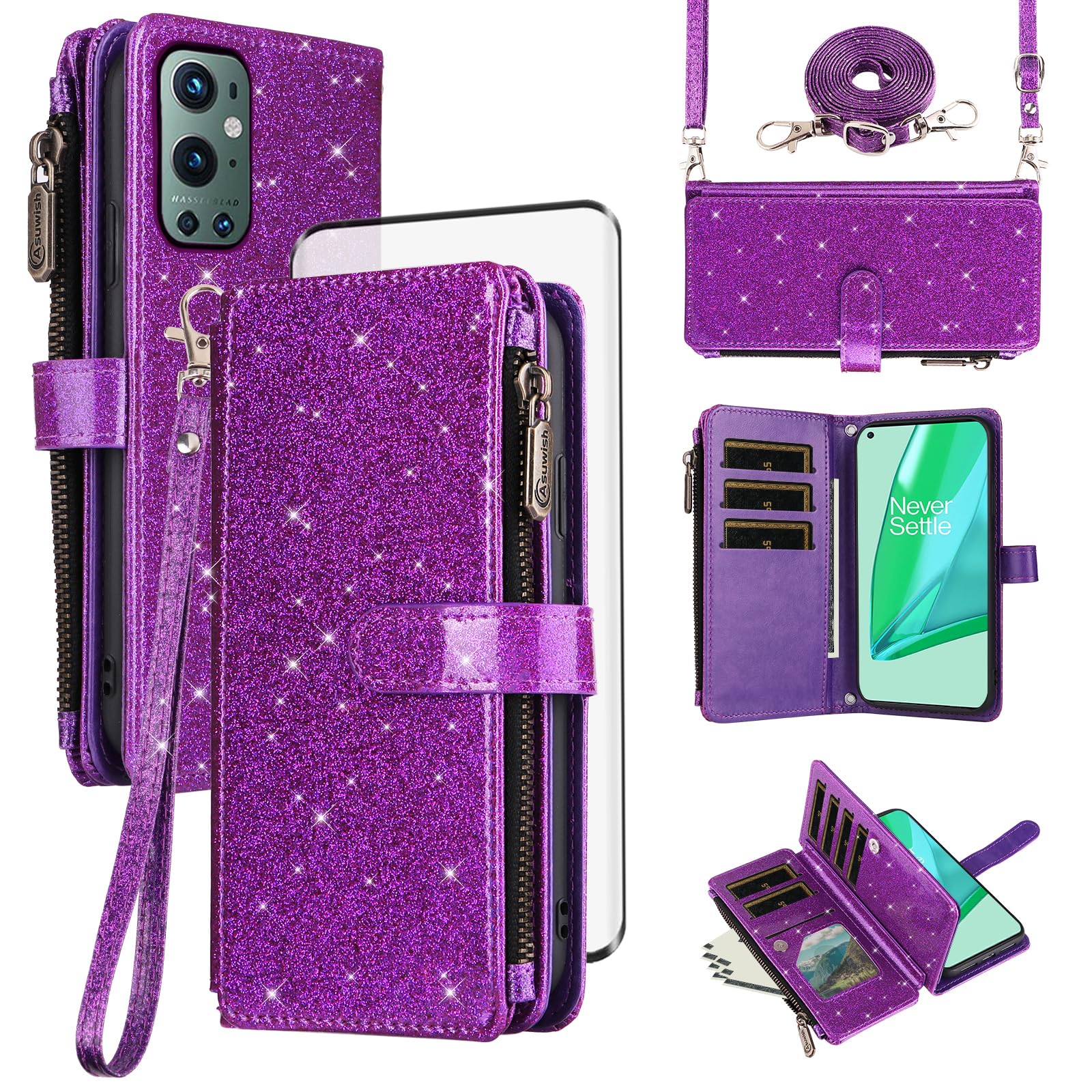 Coque OnePlus 9 Pro Asuwish SFC30 Violet évite rayures et casses - 8