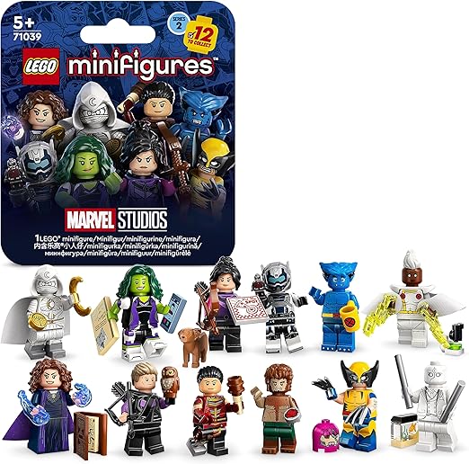 LEGO 71039 Marvel Series 2 Mini Figures, 1 of 12 Iconic Disney+ Characters to Collect in Each Bag, Includes Wolverine, Hawkeye, She-Hulk, Echo and More (1 Piece, Style Sent Randomly)