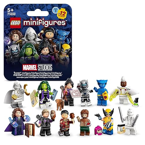 LEGO 71039 Figuras Mini de Marvel Serie 2, 1 de 12 Personajes Icónicos de Disney+ para Coleccionar en Cada Bolsa, Incluye Wolverine, Hawkeye, She-Hulk, Echo y Más (1 Pieza, Estilo Enviado Al Azar)