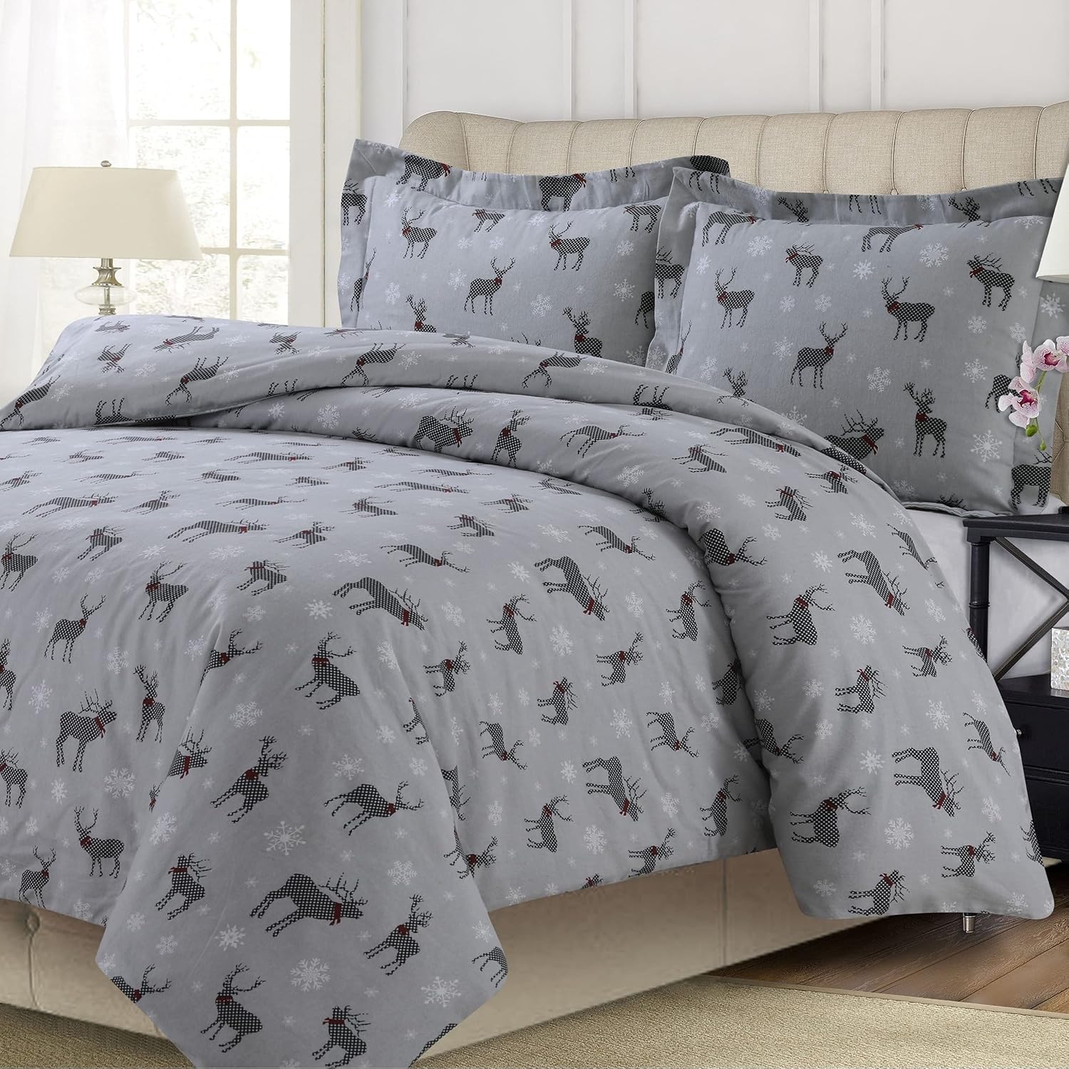 Tribeca Living DHFLODUVETQUMC Duvet Set, Queen, Doll House Floral Multi