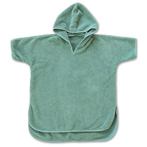 Natemia Toalla de poncho con capucha orgánica, ultra suave y absorbente, de algodón Cloud Touch para niños