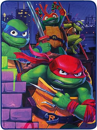 Northwest Manta Micro Raschel Teenage Mutant Ninja Turtles, 46 x 60 pulgadas, Mayhem Rules