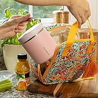 Vista 5 de Hydrapeak Termo de acero inoxidable de 18 onzas con aislamiento al vacío, termo para alimentos calientes y alimentos fríos, boca ancha a prueba