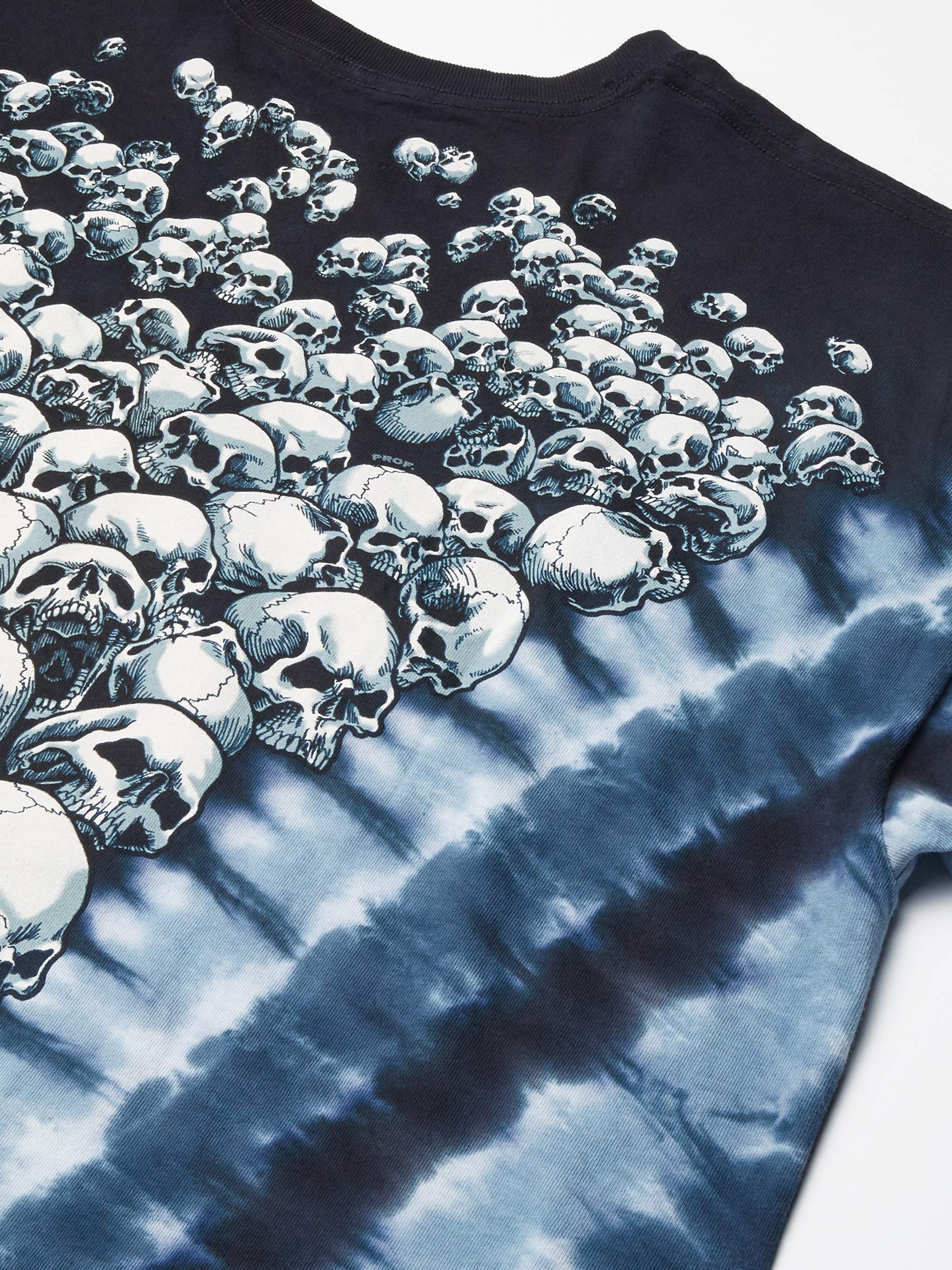Liquid Blue Unisex Fantasy Boneyard Skulls V Tie Dye T-Shirt T-Shirt