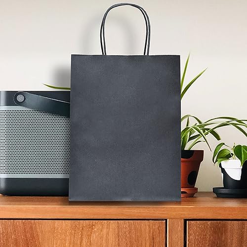 Miniatura 6 de Nexmint Bolsas de papel kraft de 8 x 10.5 pulgadas, bolsas de regalo con asa para cumpleaños, vacaciones, regalos, recuerdos de fiesta, venta al por