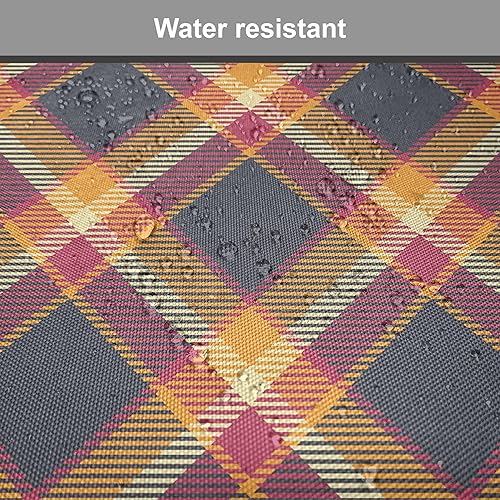 Miniatura 7 de Ambesonne Juego de 2 cojines de asiento para silla de tartán, diseño tradicional británico clásico de estilo campestre, acolchado de asiento