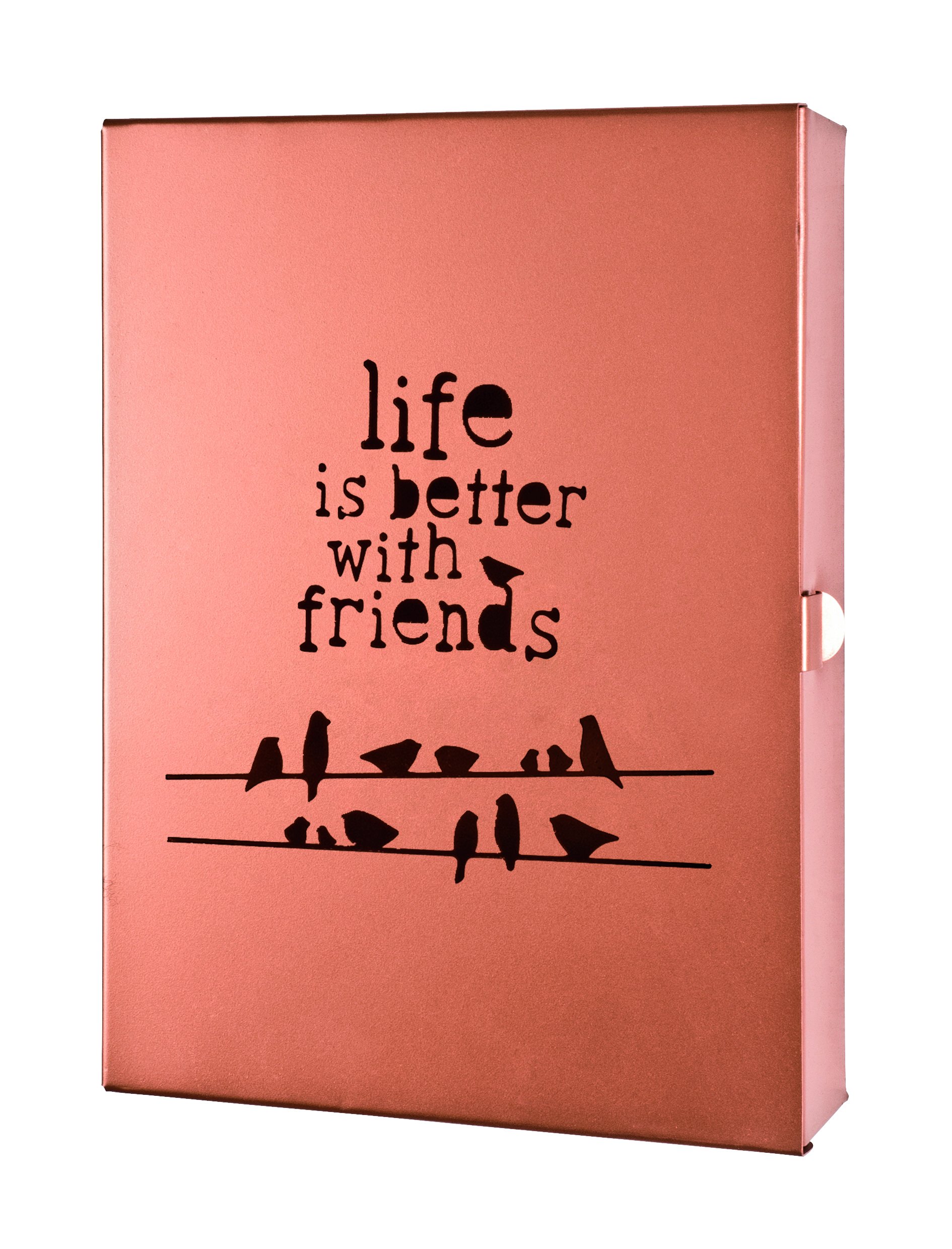 HAKU Key Box Copper, Metal - Dim.: W 18 cm X H 25 cm X D 5 cm, Style: Modern