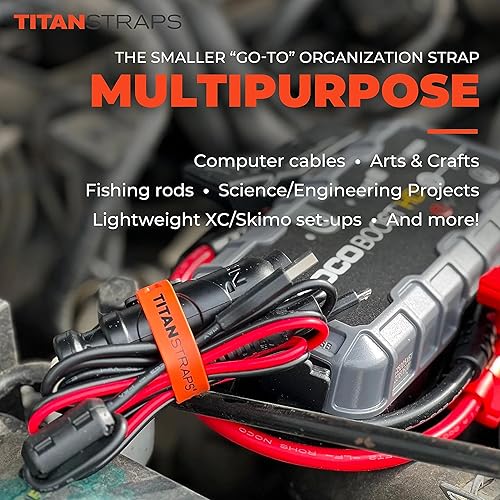 Miniatura 10 de Titan Utility Straps - Correas de tensión fáciles de usar y fiables para asegurar bicicletas y motocicletas, esquís, mangueras de jardín,