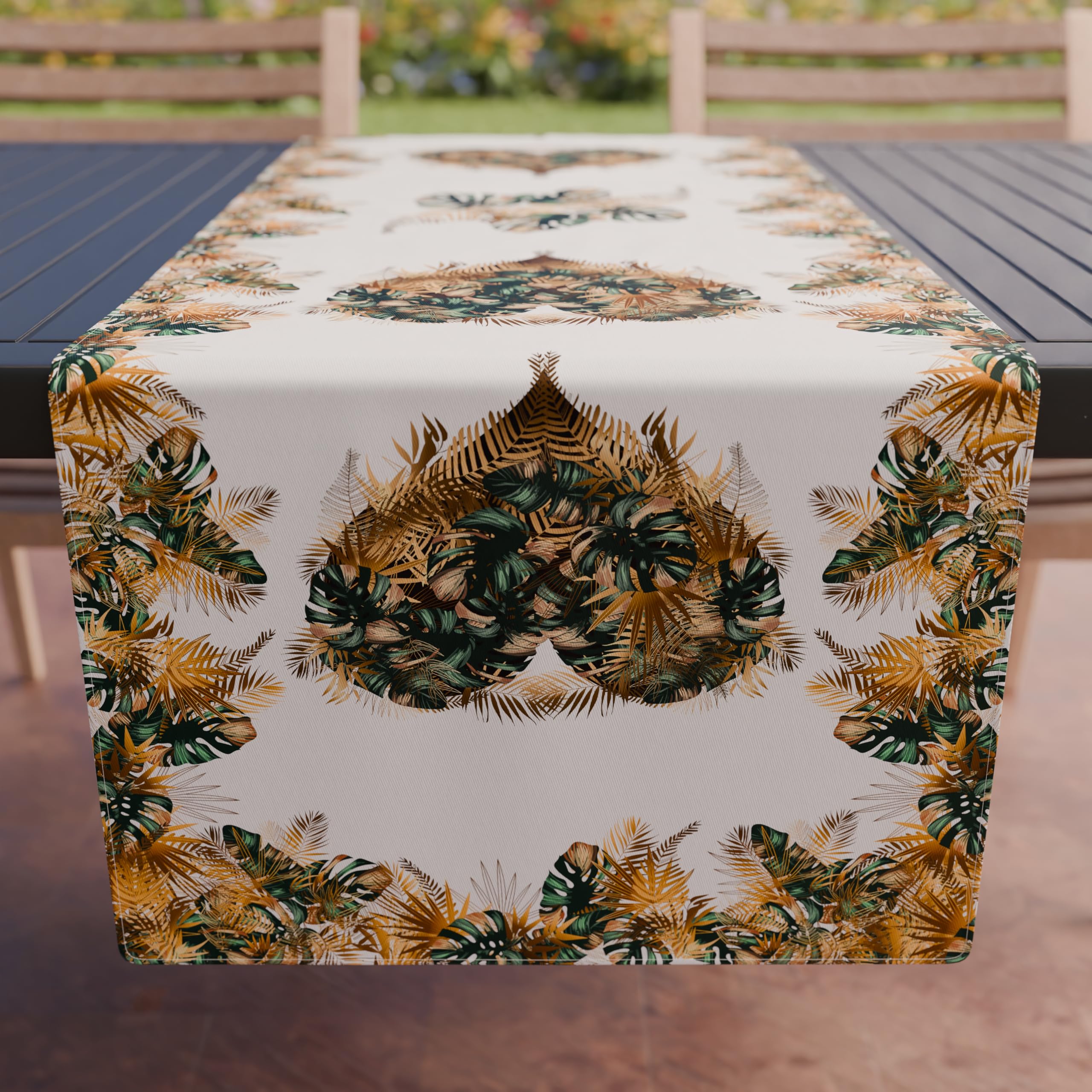 PETTI Artigiani Italiani - Table runner, kitchen runner, table runner, digital print, Tropical 04, 100% made in Italy