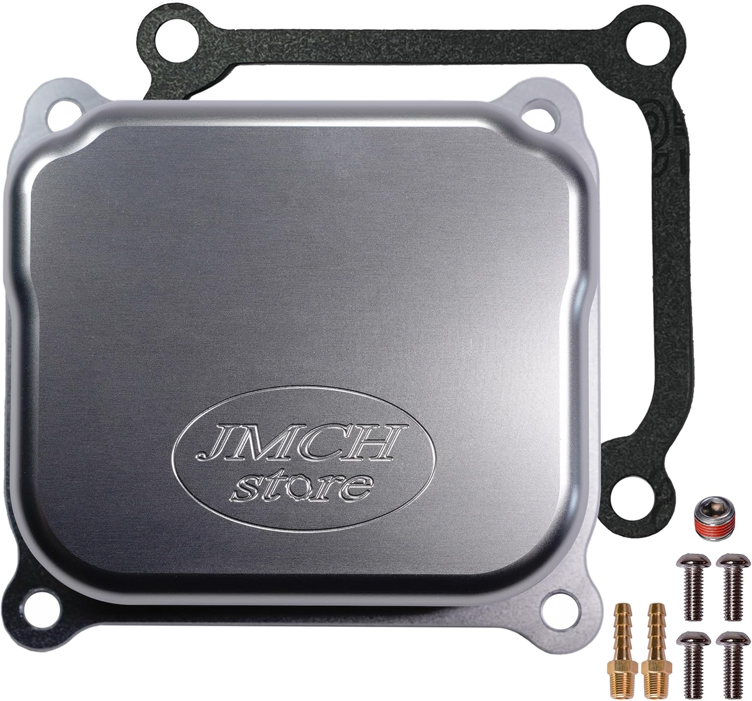 JMCHstore billet aluminum valve cover for Predator 212 6.5HP Hemi Engine, For Harbor Freight Loncin Motor 210FA 212cc Engine Modle 60363 Silver