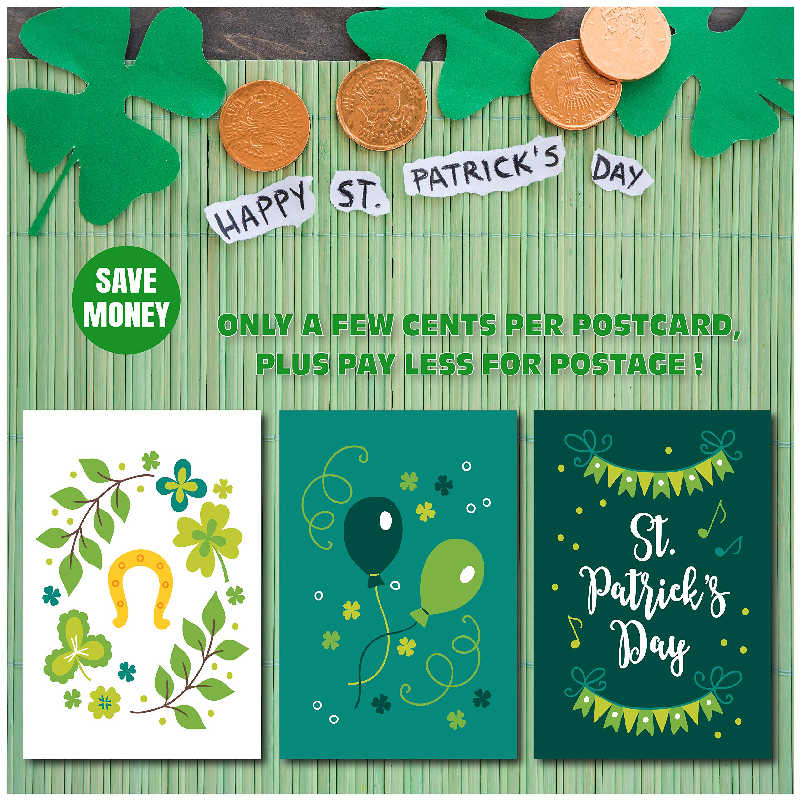 Stonehouse Collection St. Patrick's Day Postcard Set - 40 Cards, 4 Designs, 4x6 Inches, Assorted - View #7