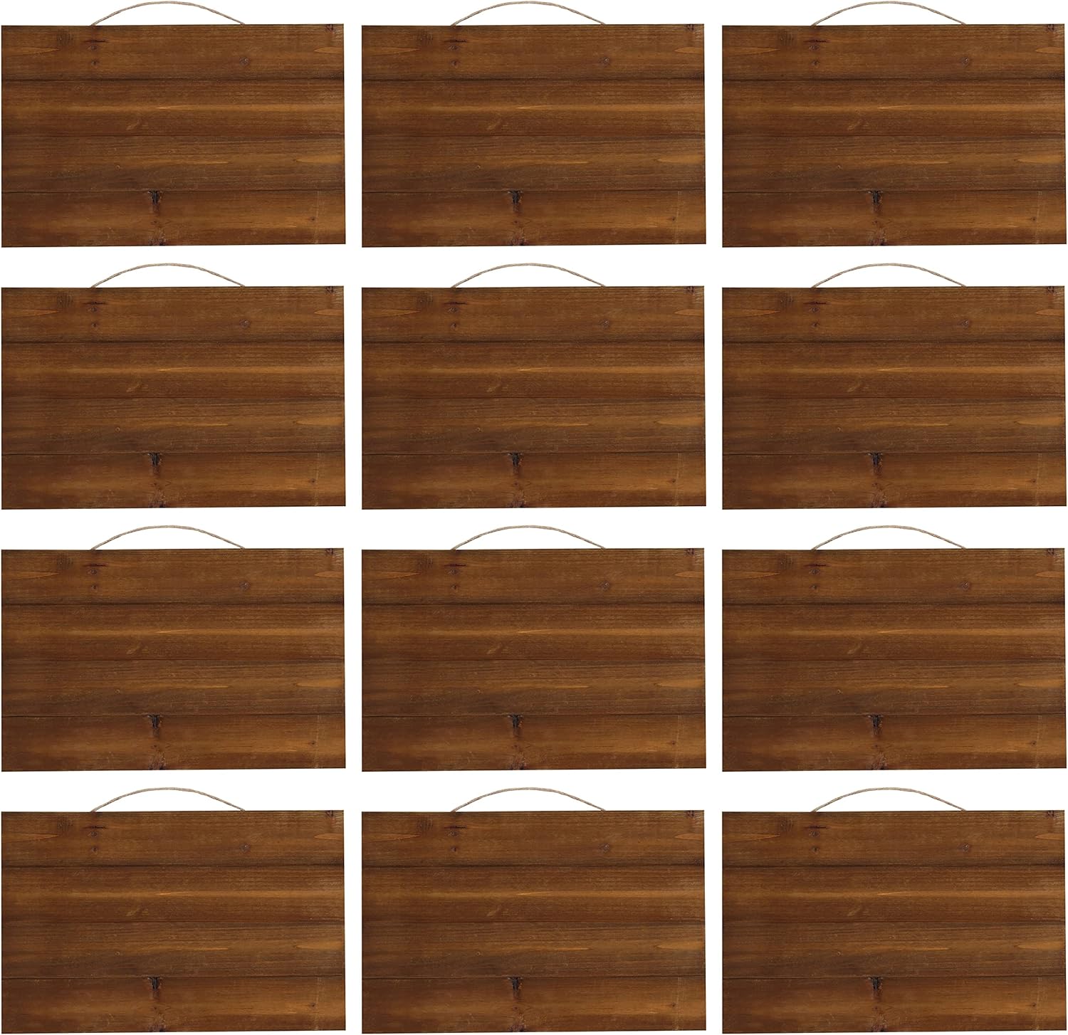 Make Market 11" x 17" Wood Pallet Plaque - Unfinished Hanging Decorative Sign for Home Decor and Arts & Crafts - Bulk 12 Pack
