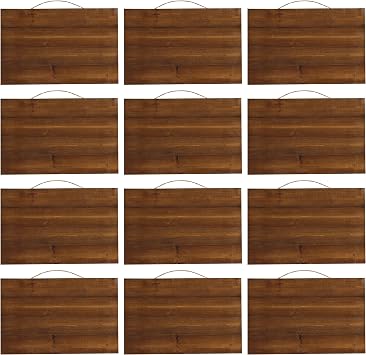 Make Market 11" x 17" Wood Pallet Plaque - Unfinished Hanging Decorative Sign for Home Decor and Arts & Crafts - Bulk 12 Pack