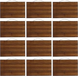 Make Market 11" x 17" Wood Pallet Plaque - Unfinished Hanging Decorative Sign for Home Decor and Arts & Crafts - Bulk 12 Pack