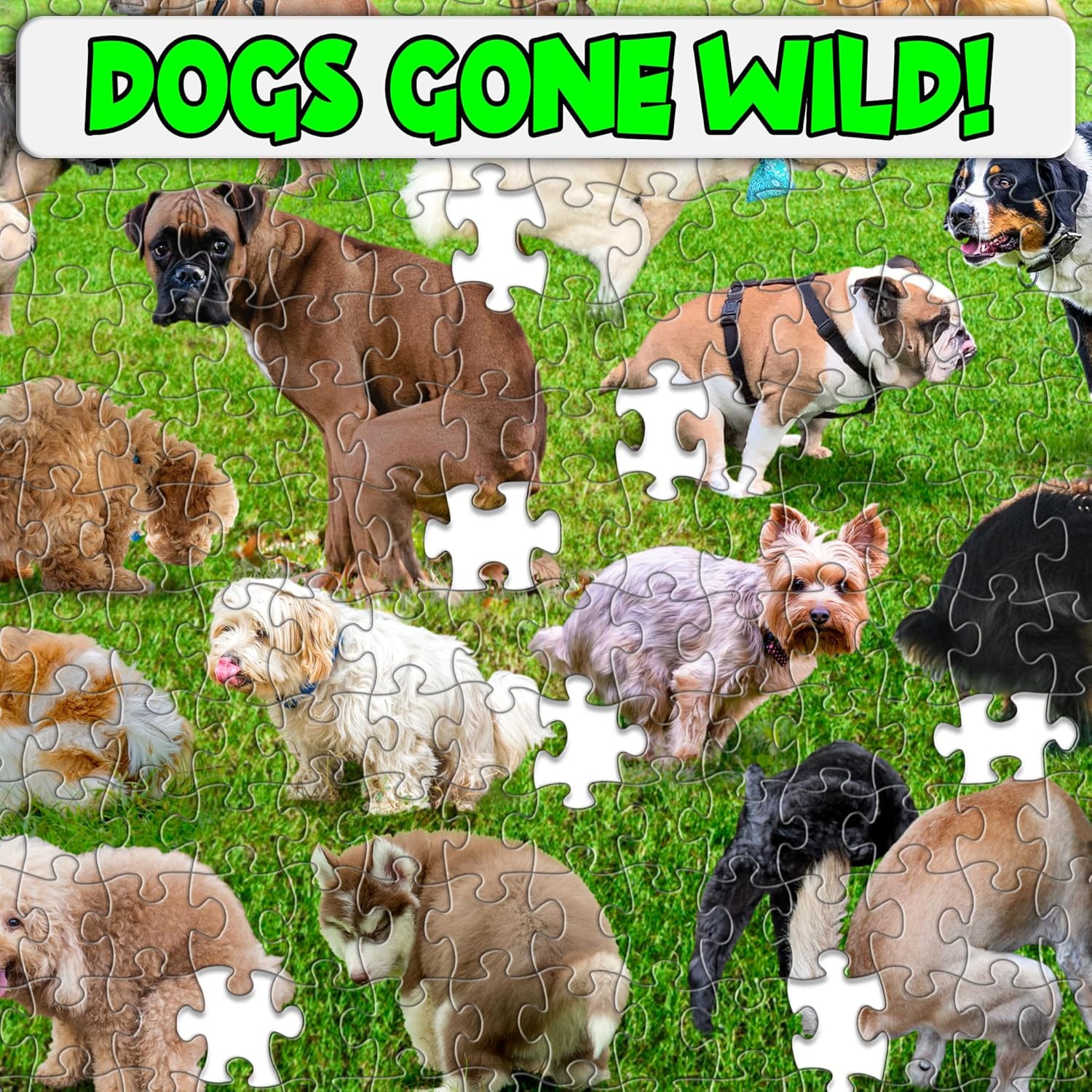 Funwares Original 101 Puppies – Funny 1000 Piece Jigsaw Puzzle for Adults and Kids – Hilarious Gag Gift for Dog Lovers and White Elephant
