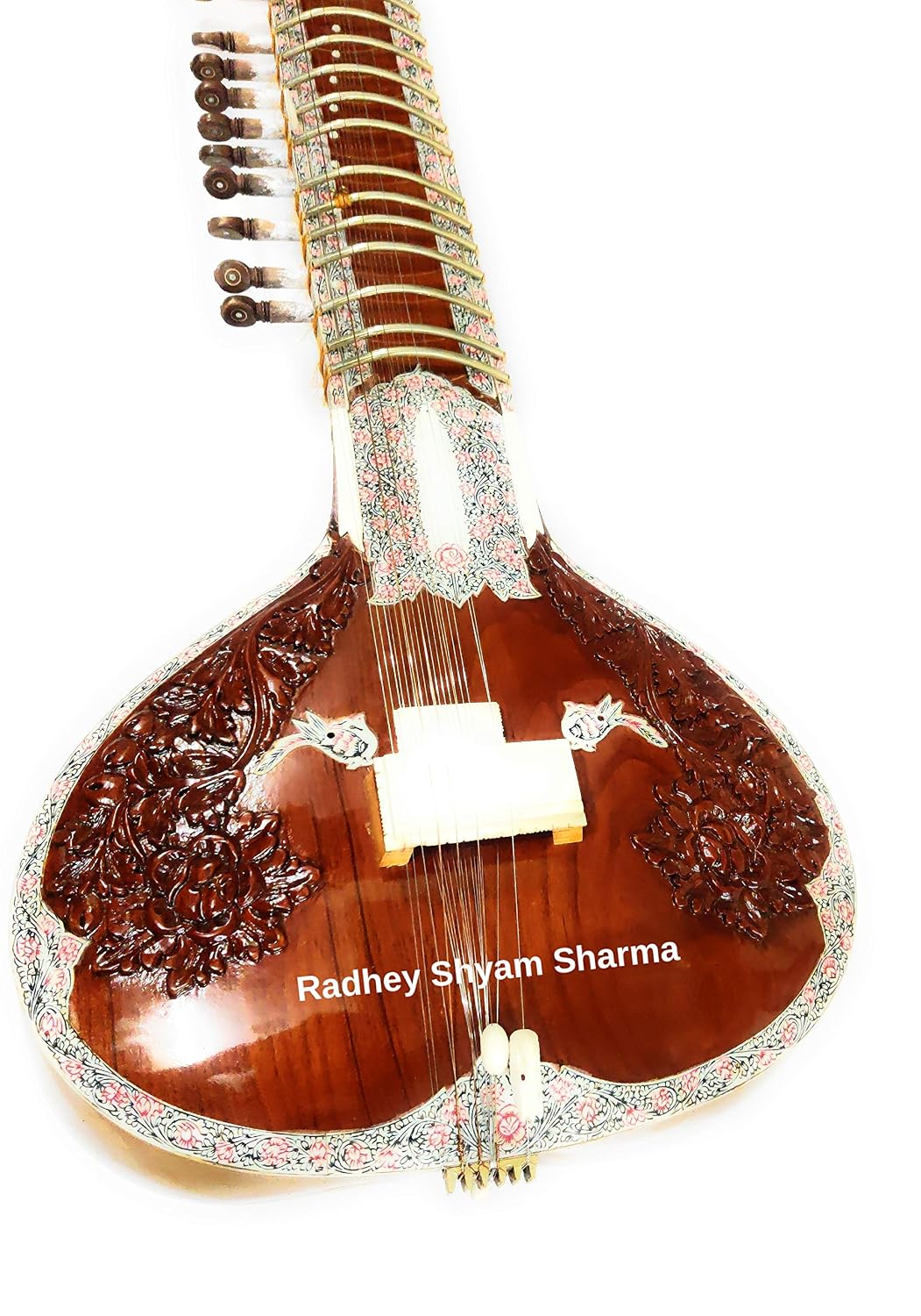 Professional Quality Sitar by Radhey Shyam Sharma - Full Rose Decoration - Review, Price and Buying Guide