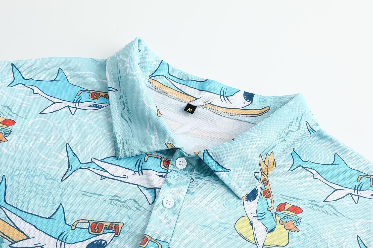 Funny Golf Shirts for Men Dry Fit Short Sleeve Print Mens Golf Polo Shirts for Men - Image 3