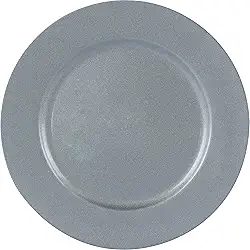 Tuut, Linha Home Decor, Sousplat Redondo, Prata Fosco, 33x33cm