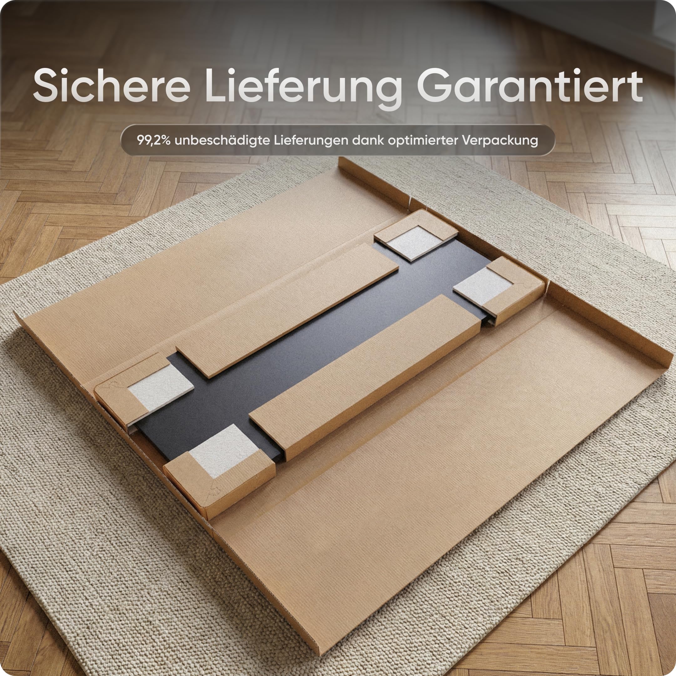 Tischplatte 180x80 cm (Schwarz) - Kratzfeste Schreibtischplatte 25 mm mit Melaminbeschichtung, langlebige und robuste Arbeitsplatte für höhenverstellbare Büro-Schreibtische und Esstische