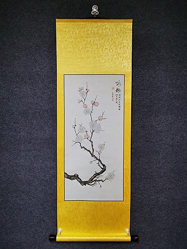 Miniatura 7 de Xzhipeng Pergamino Pintura colgante Flor vertical Pájaro Pintura china Porche Pasillo Pasillo Pintura colgante Pergamino Sala de estar Comedor