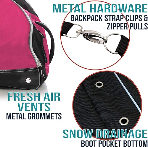 Miniatura 4 de Athletico. Bolsa para botas de esquí y snowboard  Para almacenar chamarra, casco, anteojos, guantes y accesorios de viaje  Ventilación y arandelas