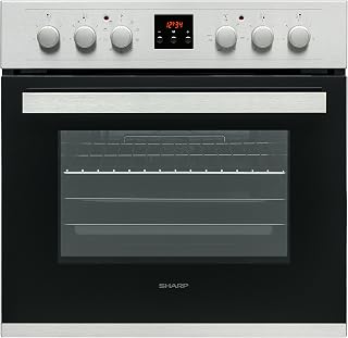 Sharp K-62D19IM0-EU Einbau-Backofen 60 cm, 78 Liter, Edelstahl, Heißluft, Multifunktionsbackofen, versenkbare Drehknebel, Energieeffizienzklasse A