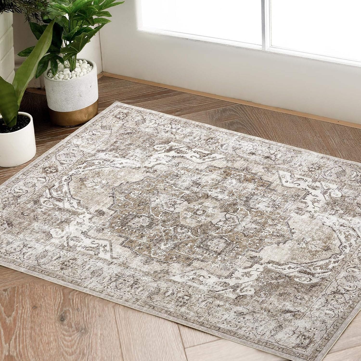 Amazon.com: jinchan Area Rug 2x3 Washable Entryway Rug Vintage Kitchen ...