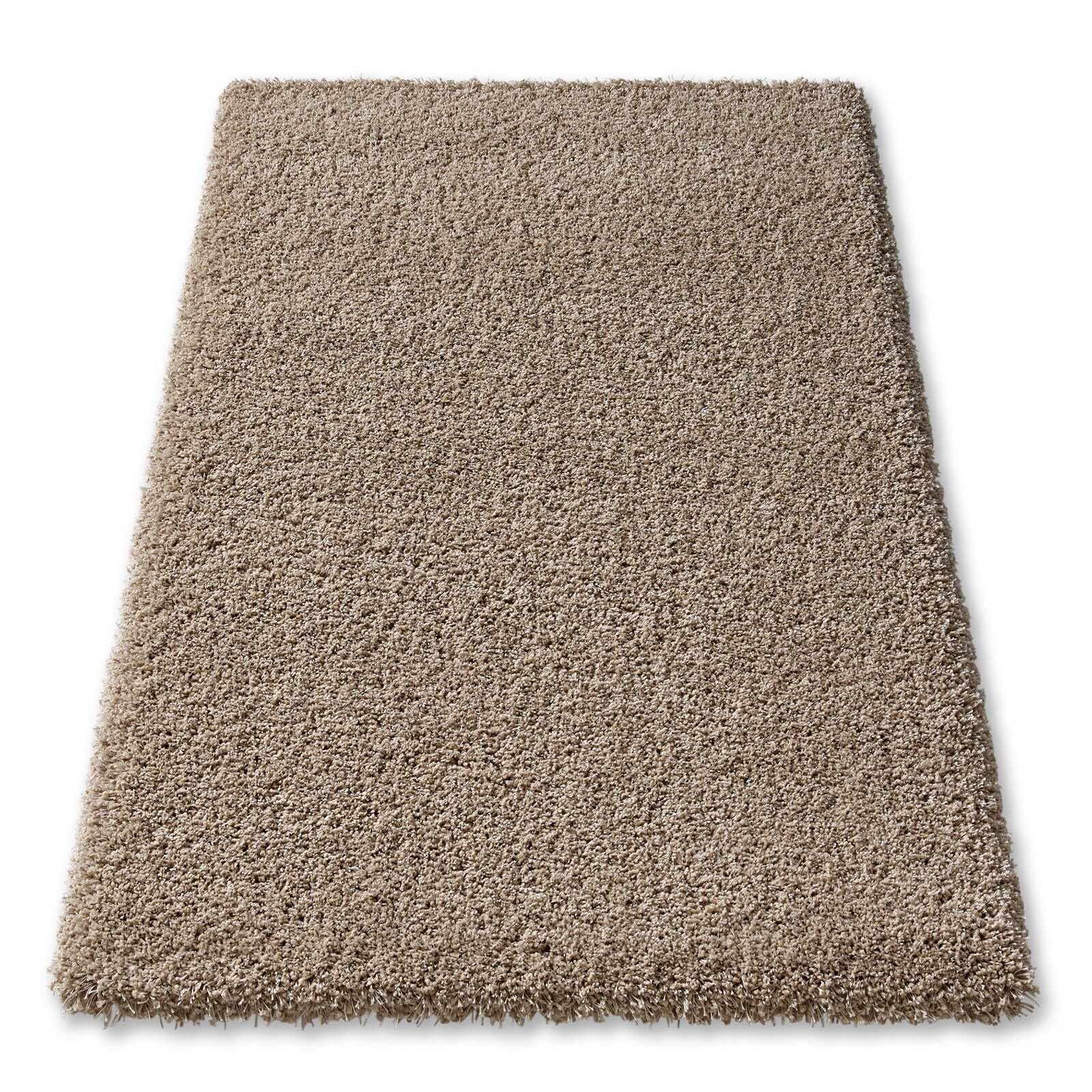 Taracarpet Shaggy Hochflor Langflor Teppich Twilight Luxus Qualität aus Belgien geeignet fürs Wohnzimmer Schlafzimmer und Kinderzimmer 6611 beige 080x150 cm