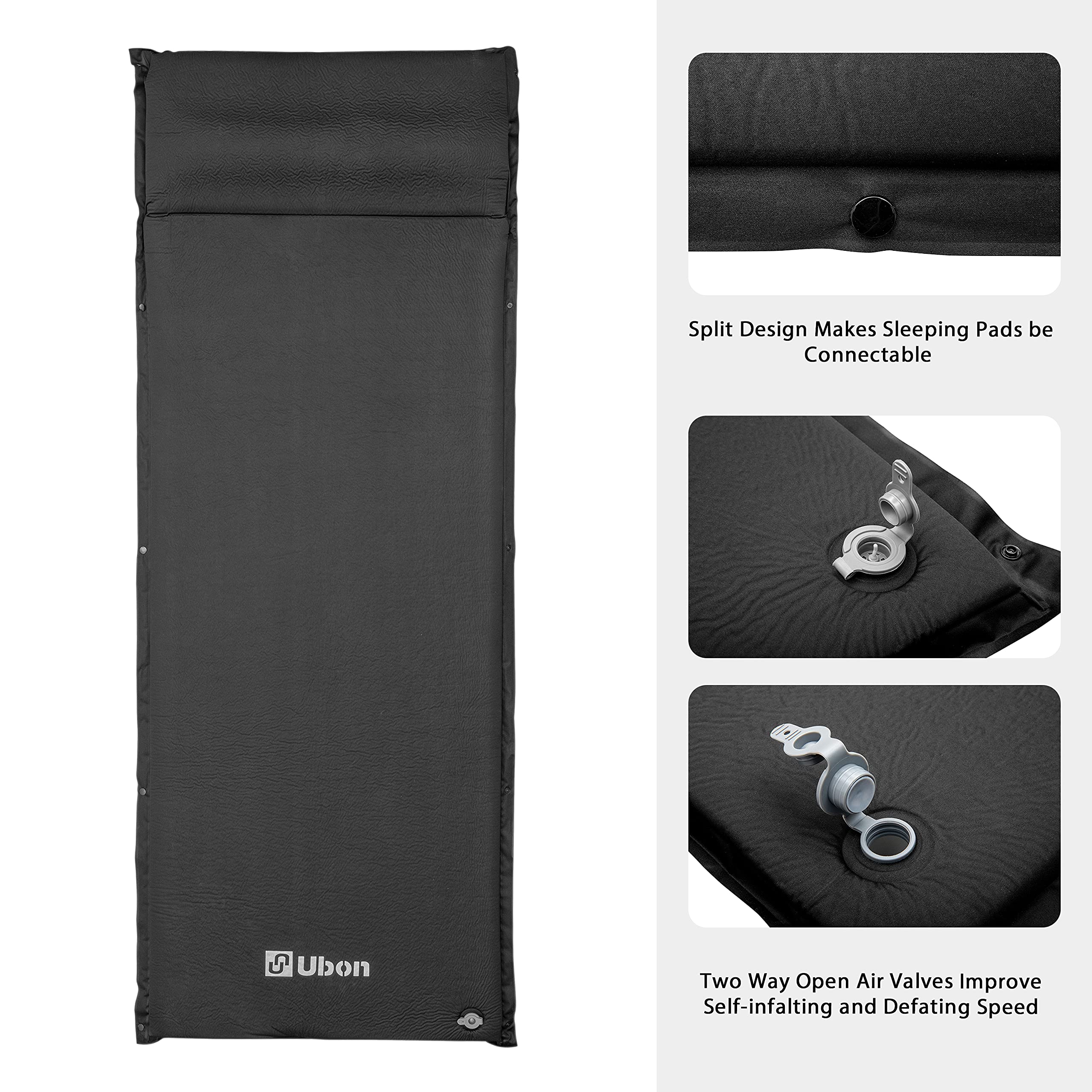 送料無料Ubon Self Inflating Sleeping Pad with Pillow for One People Fast