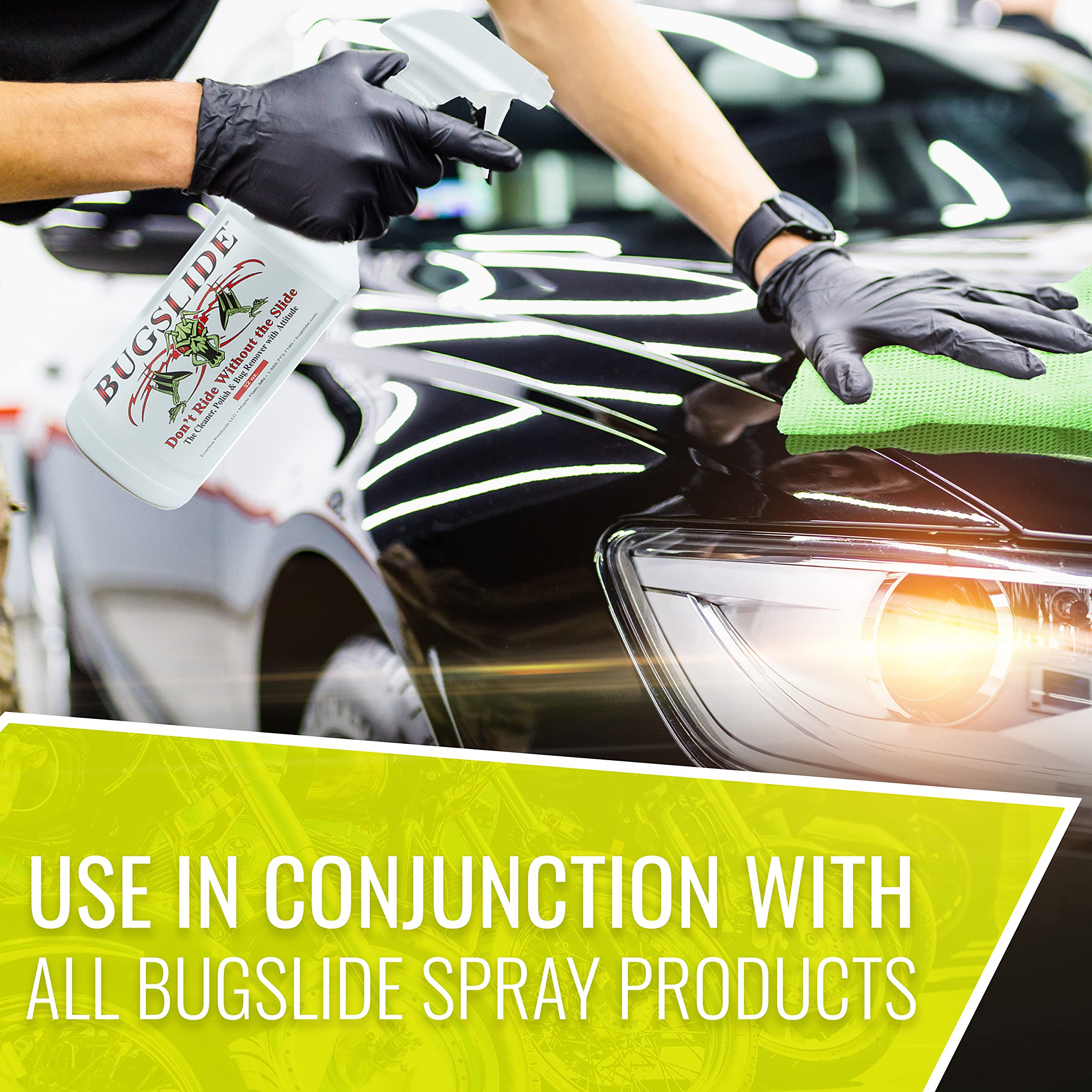 Bugslide Microfiber Mesh X-Treme Cleaning Cloth - Cleans and Polishes all Vehicle Surfaces without Scratching Waffle Weave for — view 8