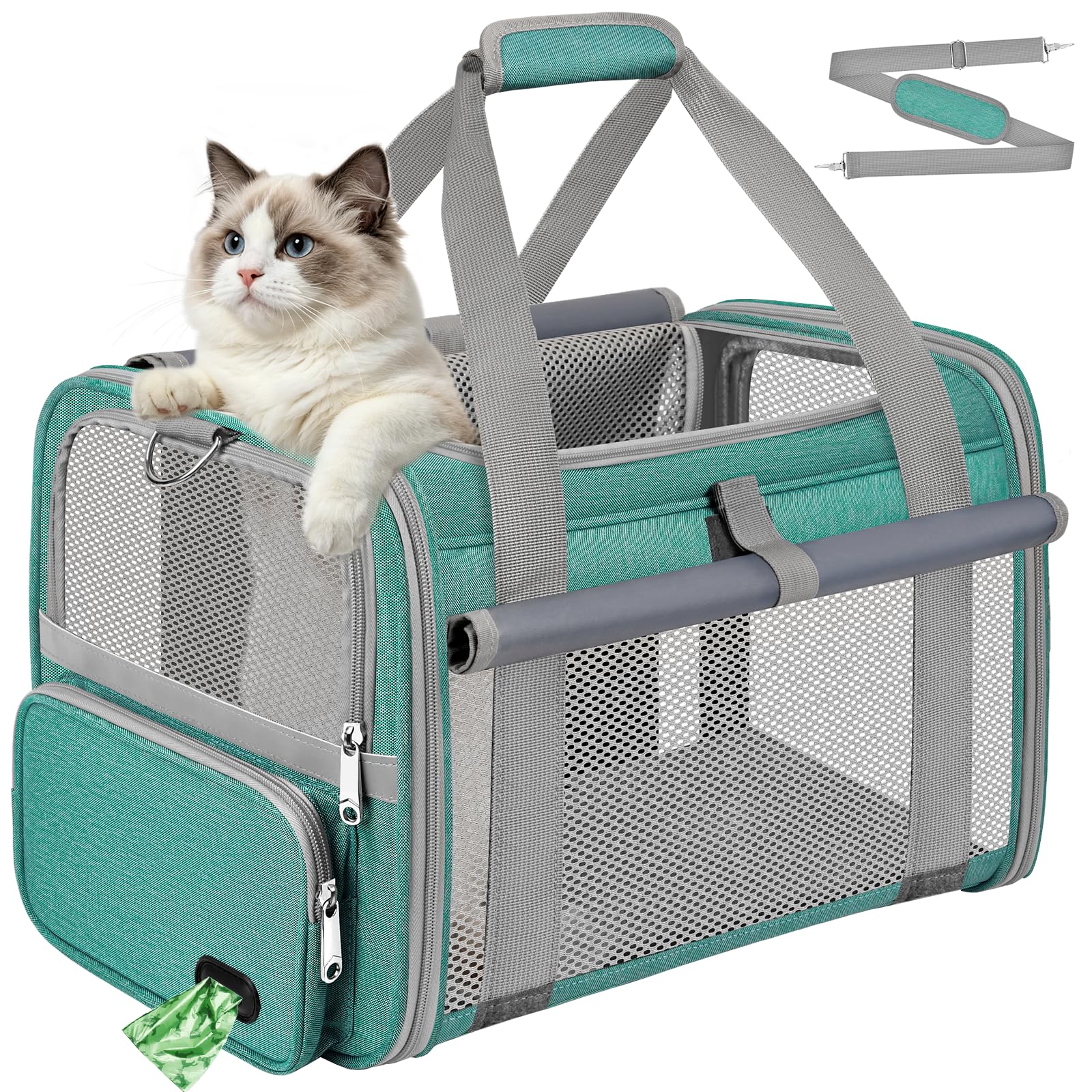 Sac de transport pour chats jusqu'à 9 kg souple et pliable