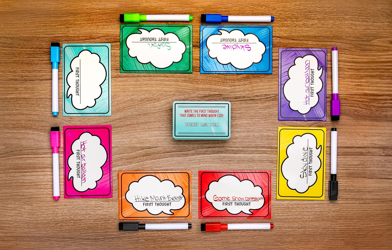 FIRST THOUGHT Family Board Game | The Hilarious Quick-Thinking Party Game | Family-Friendly Board Game | Great for Game Nights | Easy to Learn & Play Anywhere | Perfect for 4-8 Players