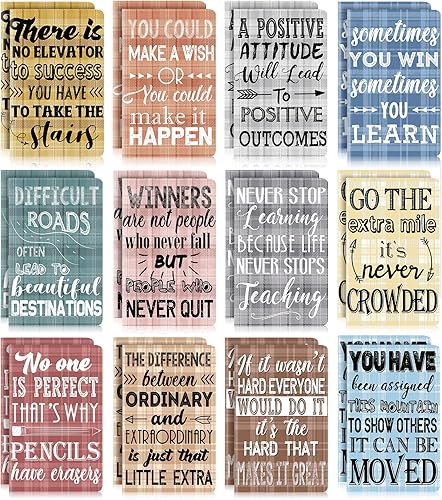 Miniatura 56 de Outus 96 cuadernos inspiradores, cuaderno motivacional, cuaderno de bolsillo pequeño, cuaderno inspirador para escuela, oficina, viajes, suministros