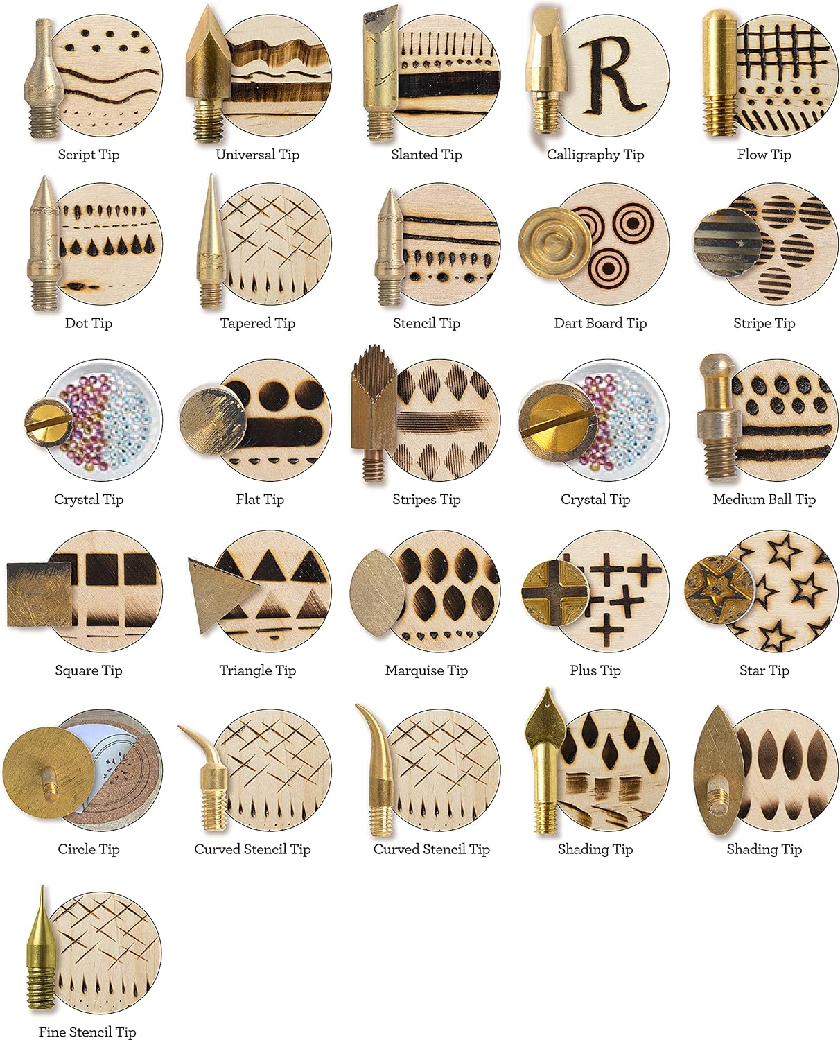 Wood Burning Kit, Set of 26 Art Supplies for Wood Burning Tool Kit, DIY Arts and Crafts, Wood Burning Kit for Adults, Great for Pattern Making, Shading and Texture, By Plaid Enterprises, 11879
