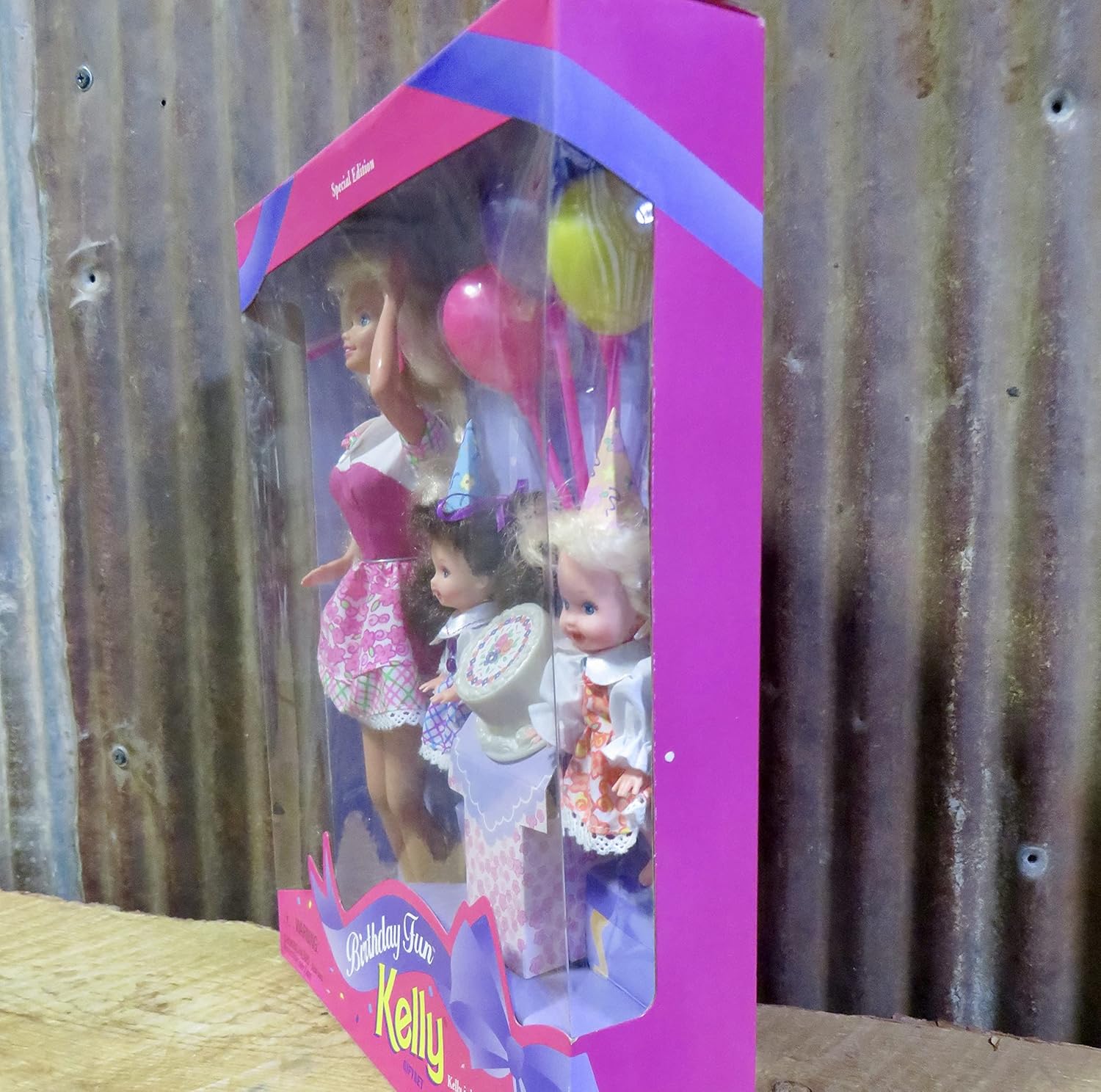 Best Cyber Monday 🔥 Barbie Birthday Fun KELLY Giftset Special Edition w Barbie, Kelly & Chelsea Dolls & Accessories (1996)