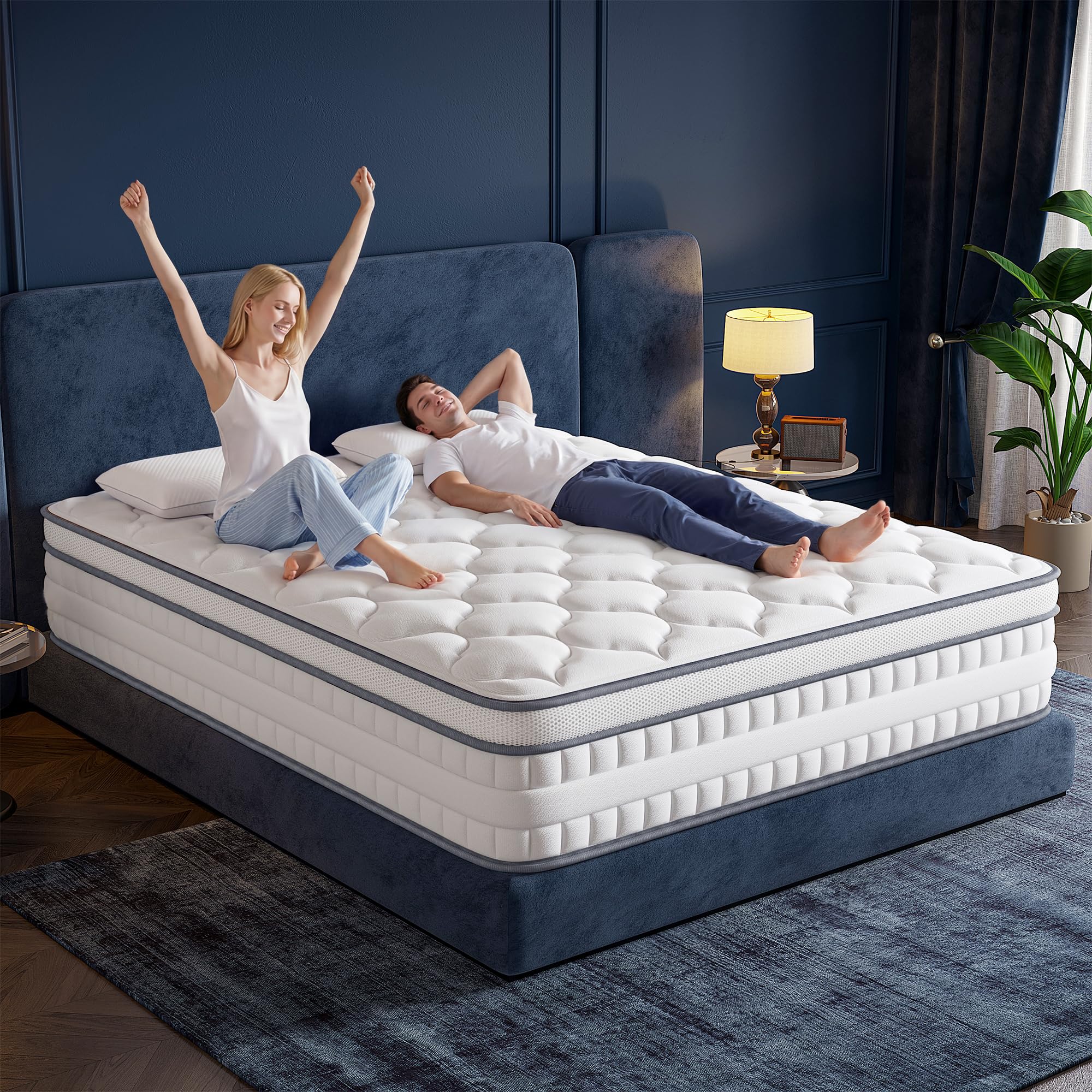 Amazon.com: Homkdom Queen Mattress, 12 Inch Mattress in a Box