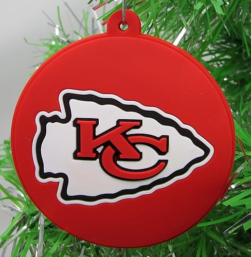 Miniatura 3 de Arrowhead Patrick Mahomes Football Team - Juego de adornos navideños de 6 piezas