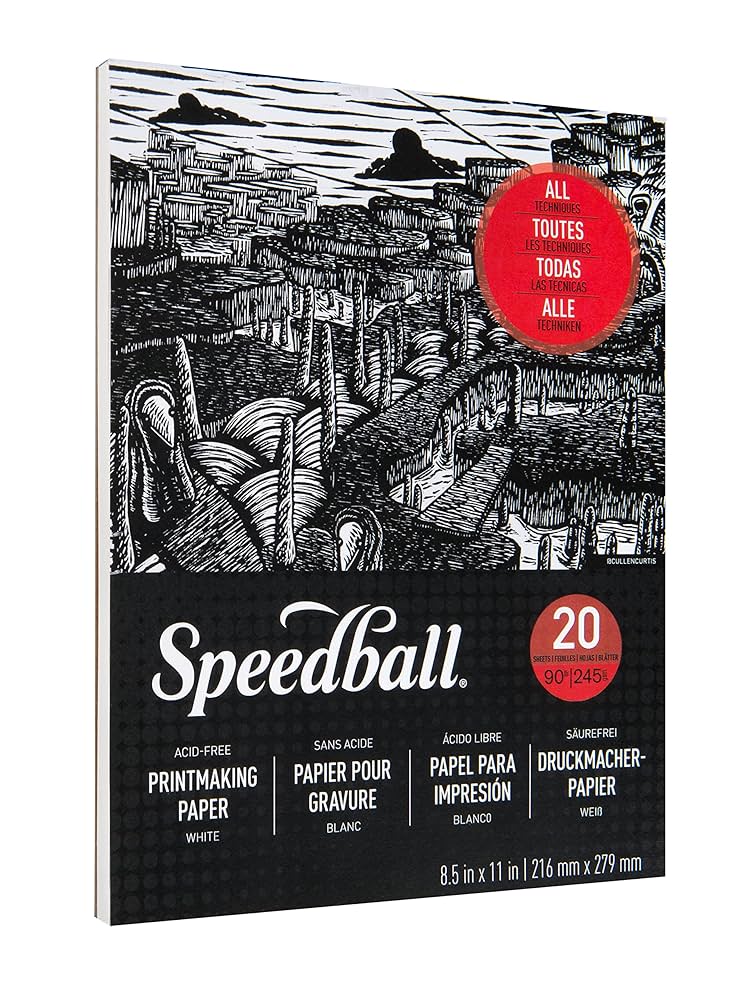 Amazon.com: Speedball Printmaking Paper Pad 8.5x11, 20 Sheets